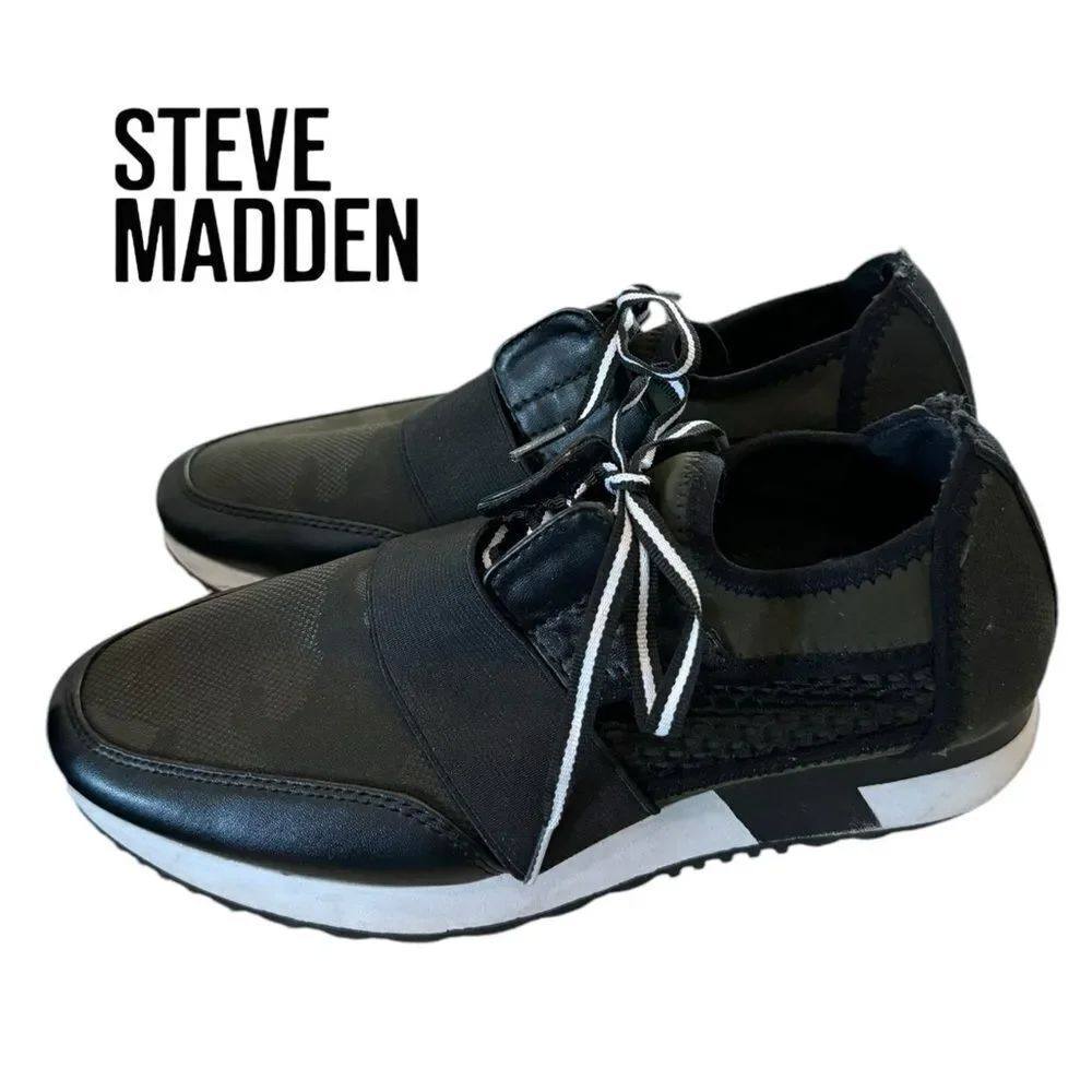 Steve Madden Women's Arctic Camo Lace Up Sneakers 7.5